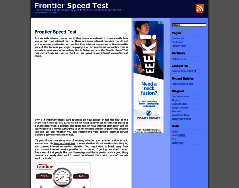 Frontierspeedtest.org thumbnail