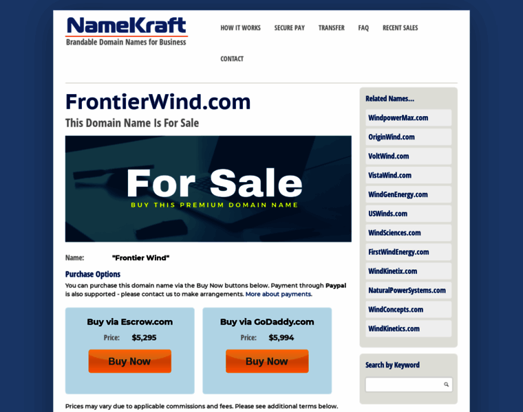 Frontierwind.com thumbnail