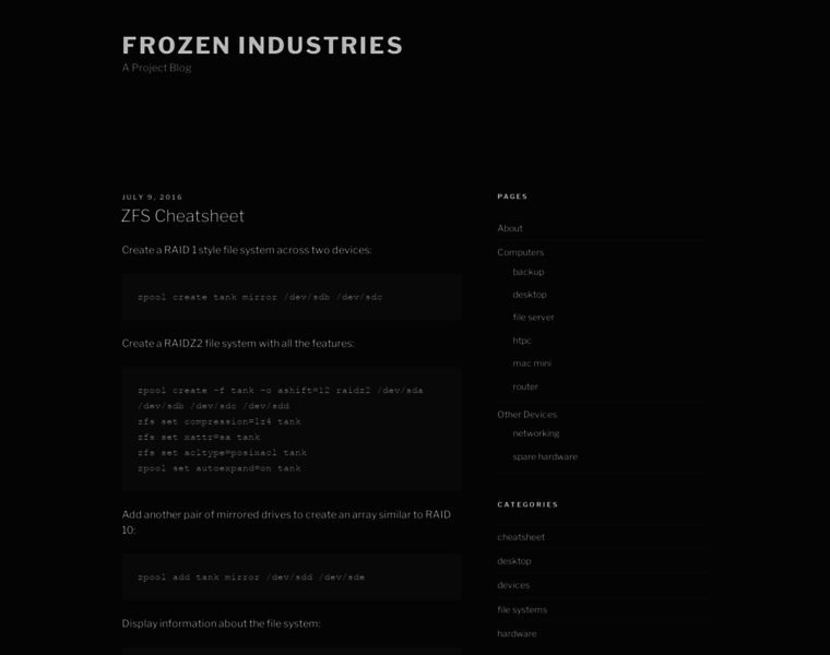 Frozenindustries.com thumbnail
