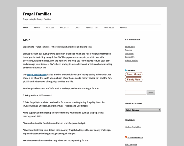Frugal-families.com thumbnail