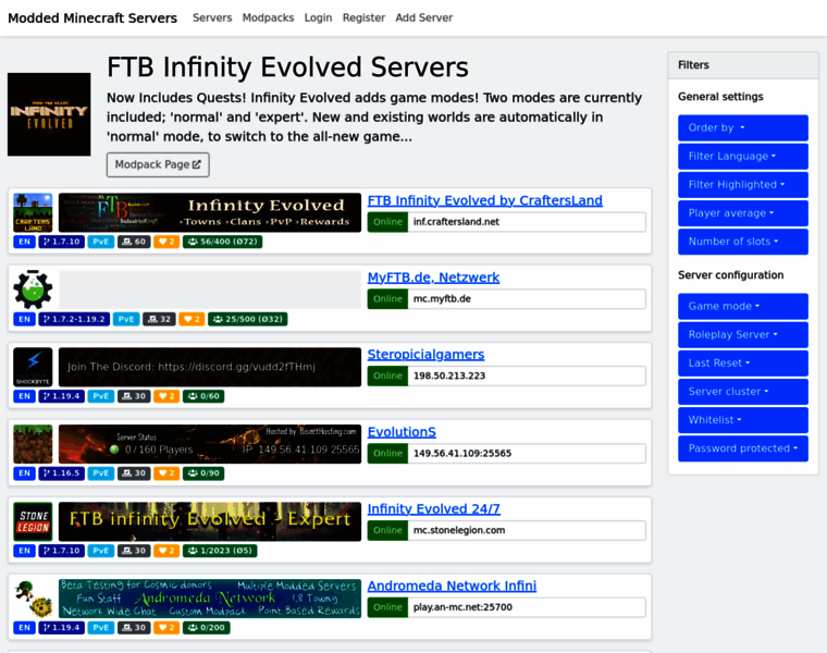 Ftb-infinity-servers.com thumbnail