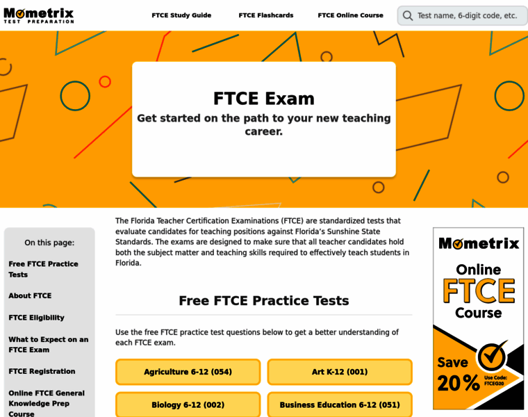 Ftceexampracticetests.com thumbnail