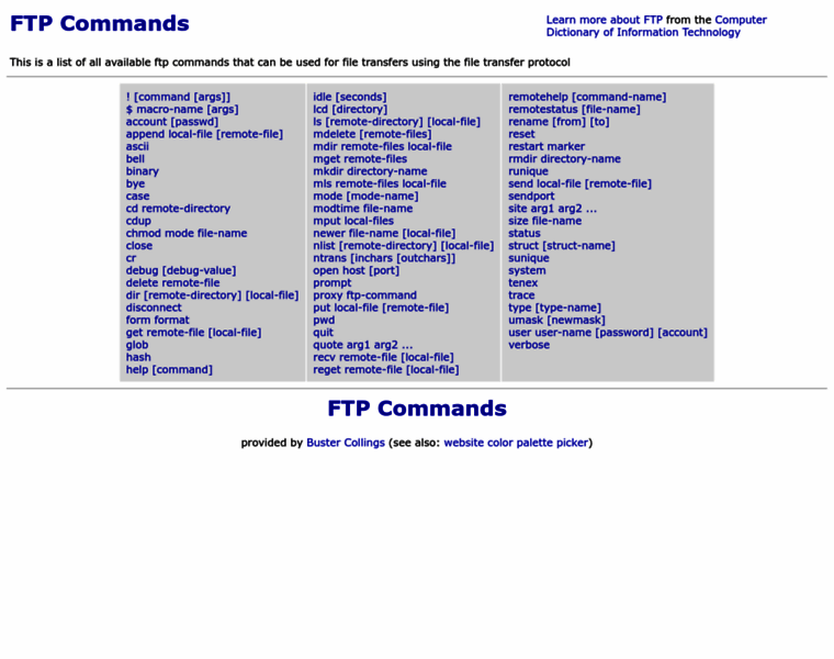 Ftp-commands.com thumbnail