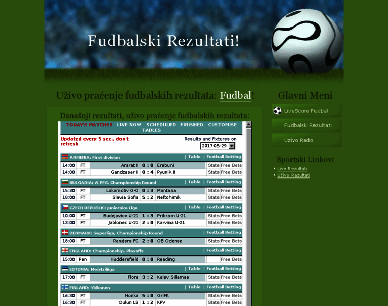 Fudbalskirezultati.com thumbnail