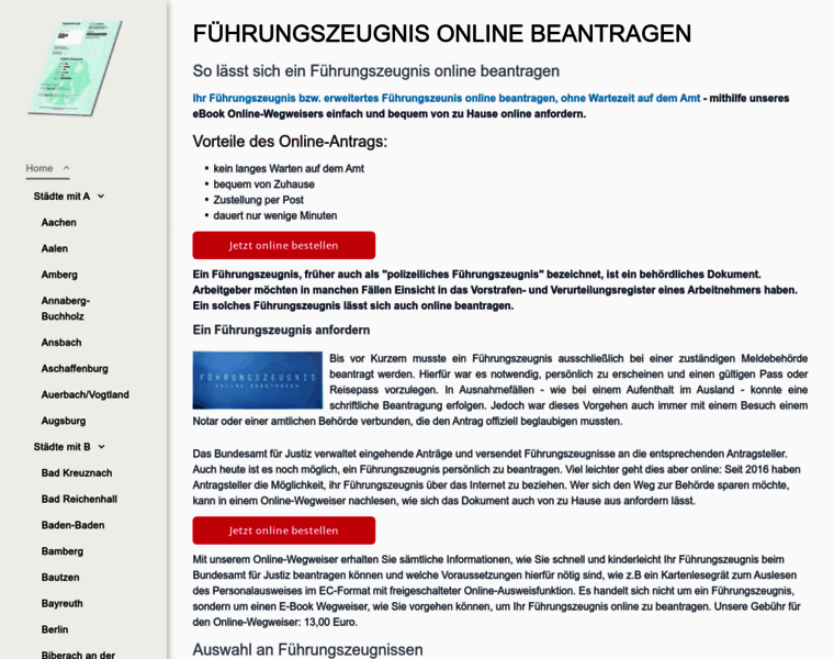 Fuehrungszeugnis-online-beantragen.de thumbnail