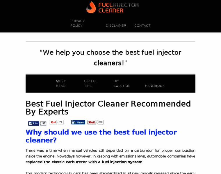 Fuelinjectorcleanerreviews.com thumbnail