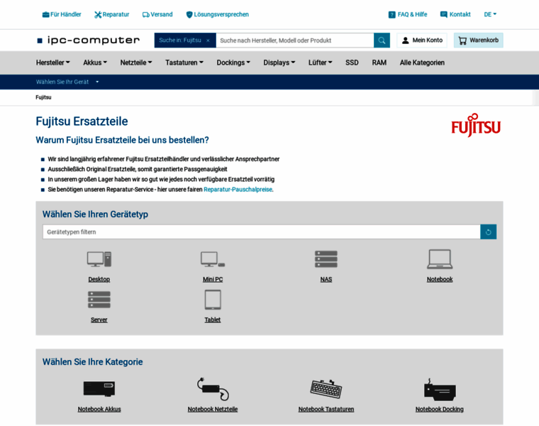 Fujitsu-ersatzteile.de thumbnail