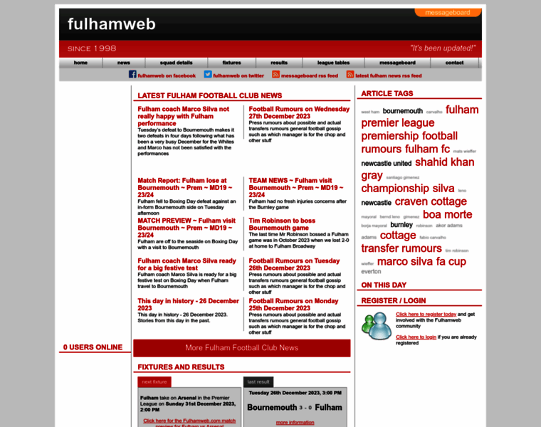 Fulhamweb.co.uk thumbnail