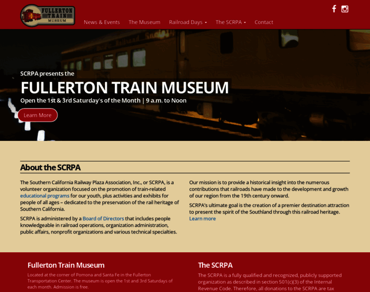 Fullertontrainmuseum.org thumbnail