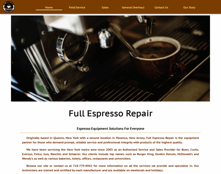 Fullespressorepair.com thumbnail