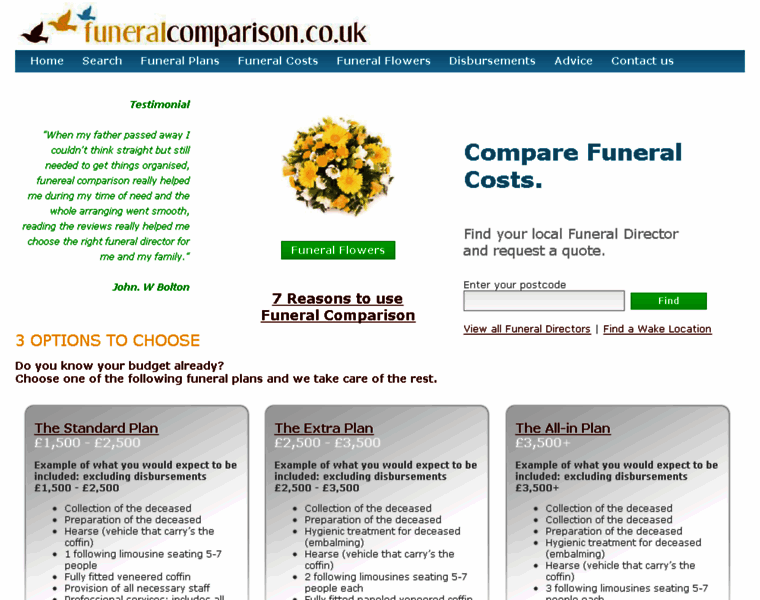 Funeralcomparison.co.uk thumbnail