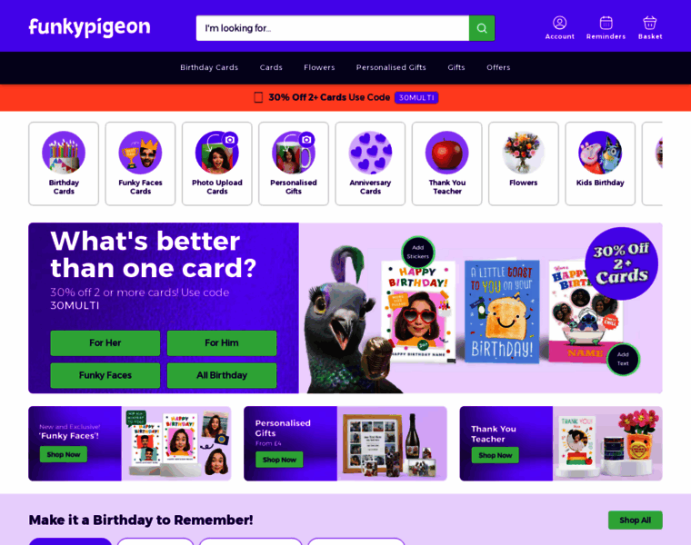 Funkypigeon.com thumbnail
