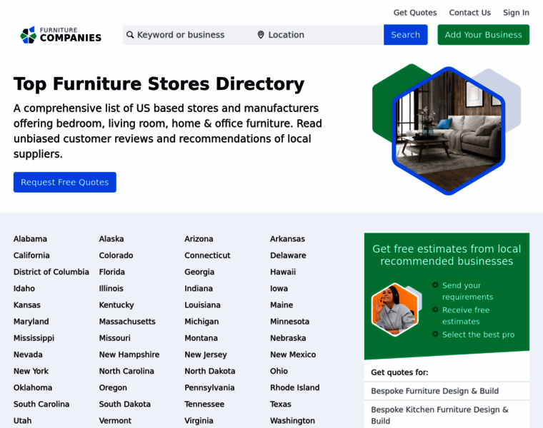 Furniture-companies.com thumbnail