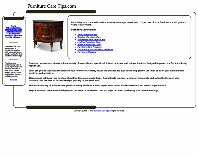 Furniturecaretips.com thumbnail