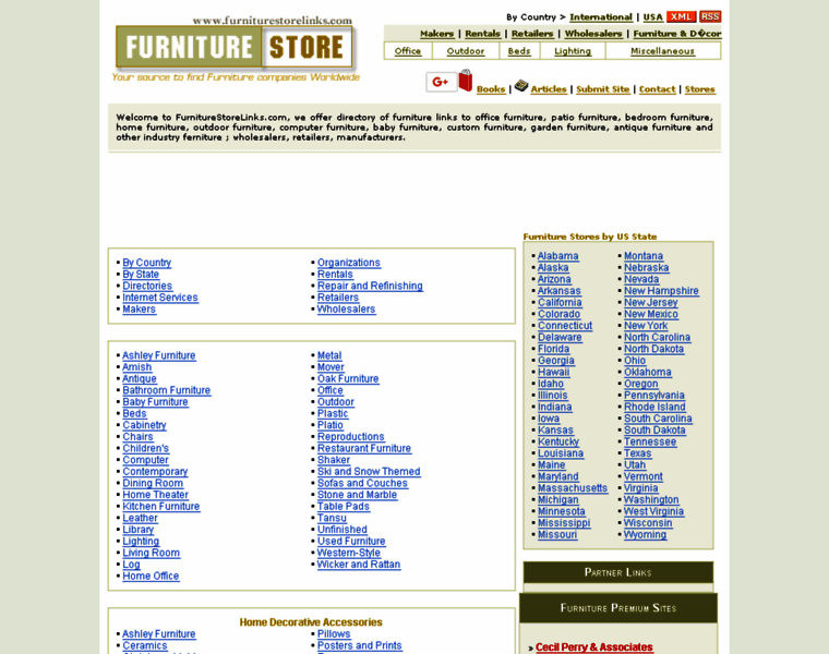 Furniturestorelinks.com thumbnail