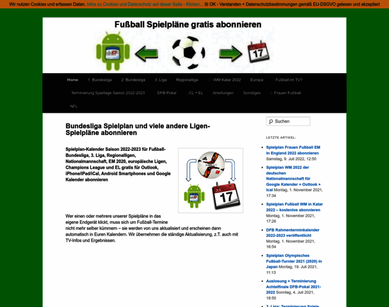 Fussball-spielplan.info thumbnail