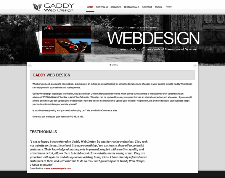 Gaddywebdesign.com thumbnail