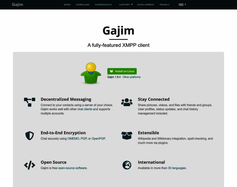 Gajim.org thumbnail