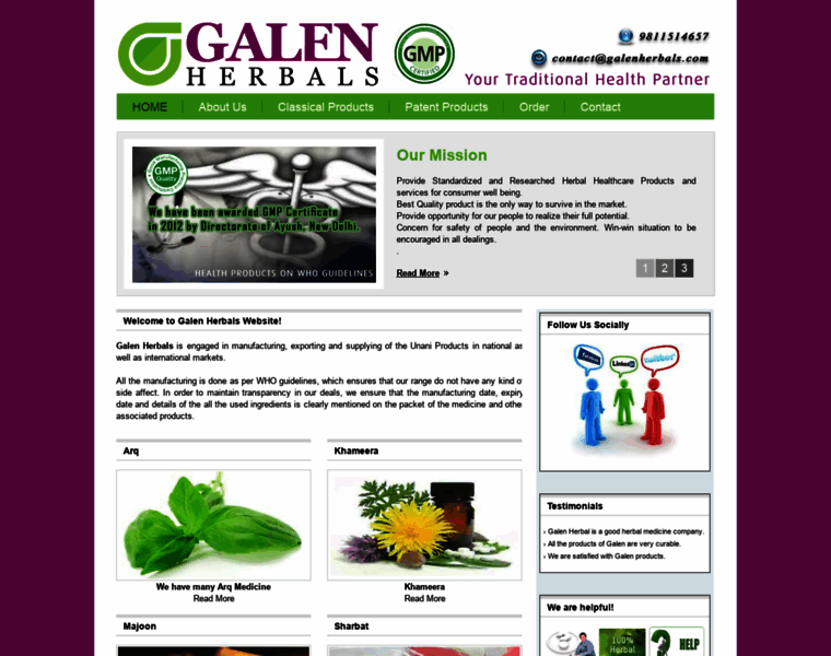 Galenherbals.com thumbnail