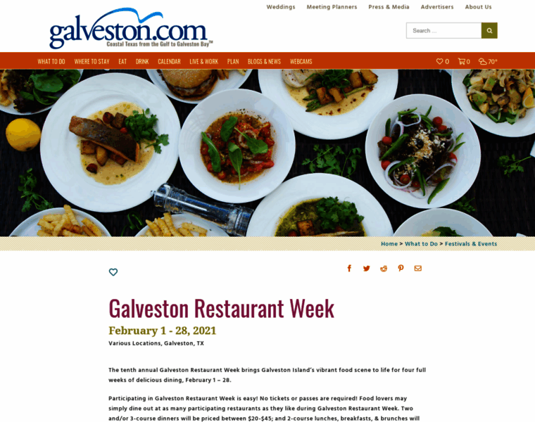 Galvestonrestaurantweek.com thumbnail