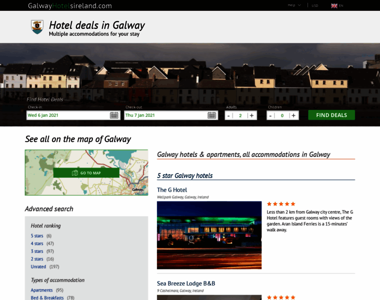 Galwayhotelsireland.com thumbnail