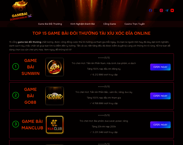 Gamebaidoithuong.io thumbnail