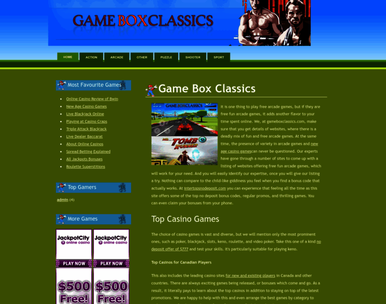 Gameboxclassics.com thumbnail