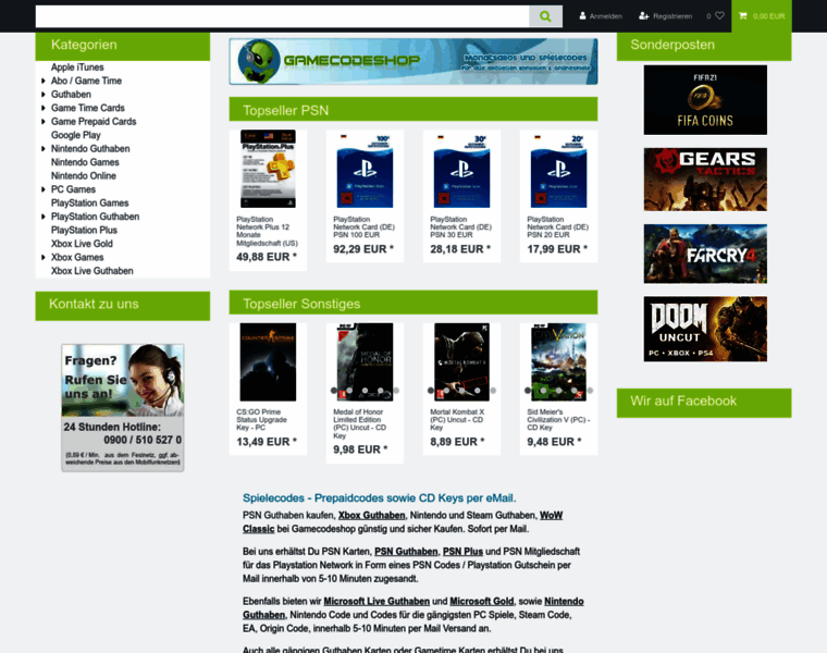 Gamecodeshop.de thumbnail
