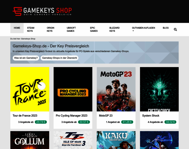 Gamekeys-shop.de thumbnail