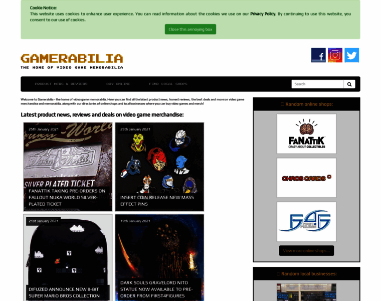 Gamerabilia.co.uk thumbnail