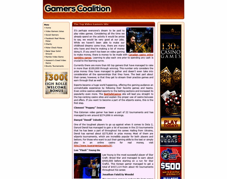 Gamers-coalition.com thumbnail
