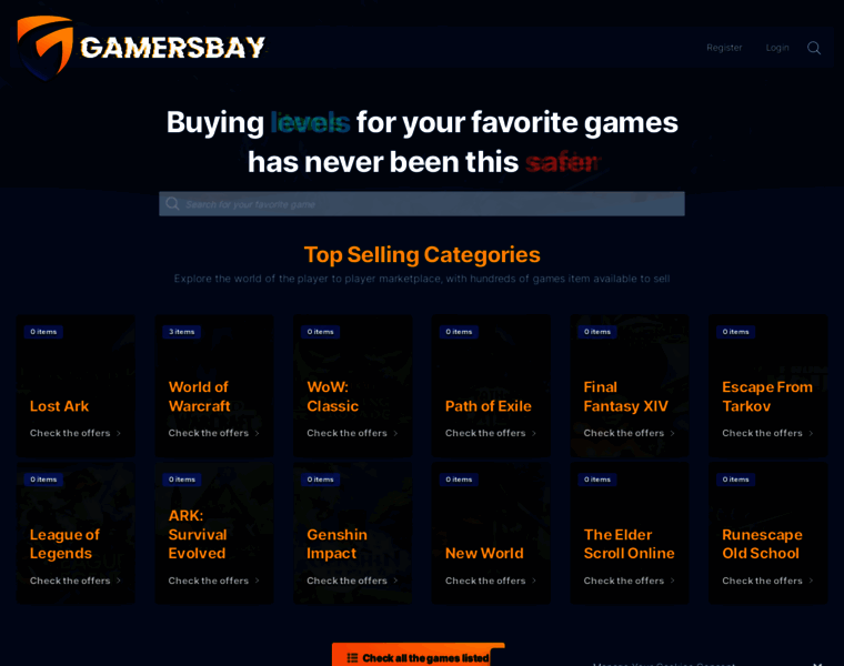 Gamersbay.store thumbnail