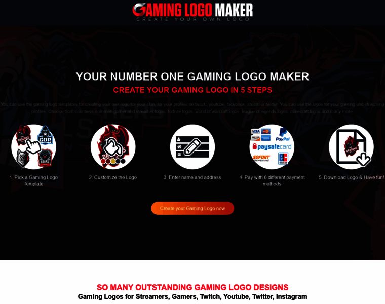 Gaming-logo-maker.com thumbnail