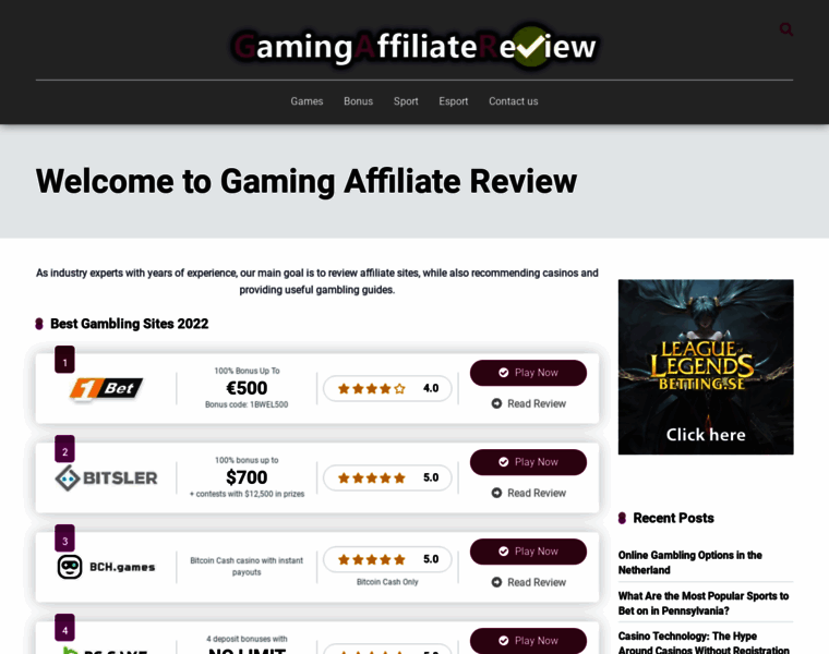 Gamingaffiliatereview.com thumbnail