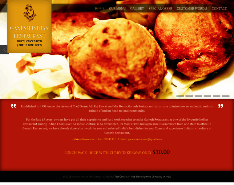 Ganeshindianrestaurant.com.au thumbnail