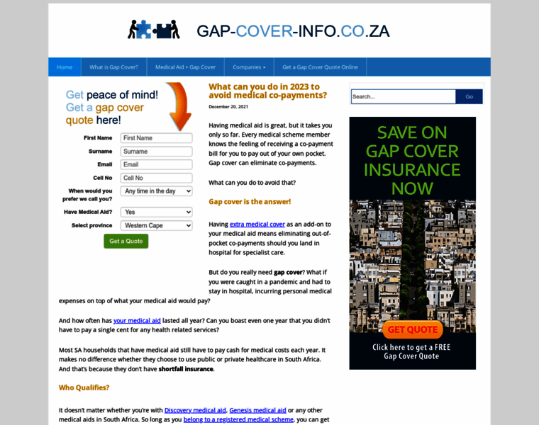 Gap-cover-info.co.za thumbnail