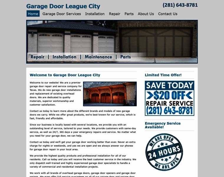Garagedoor-leaguecity.com thumbnail