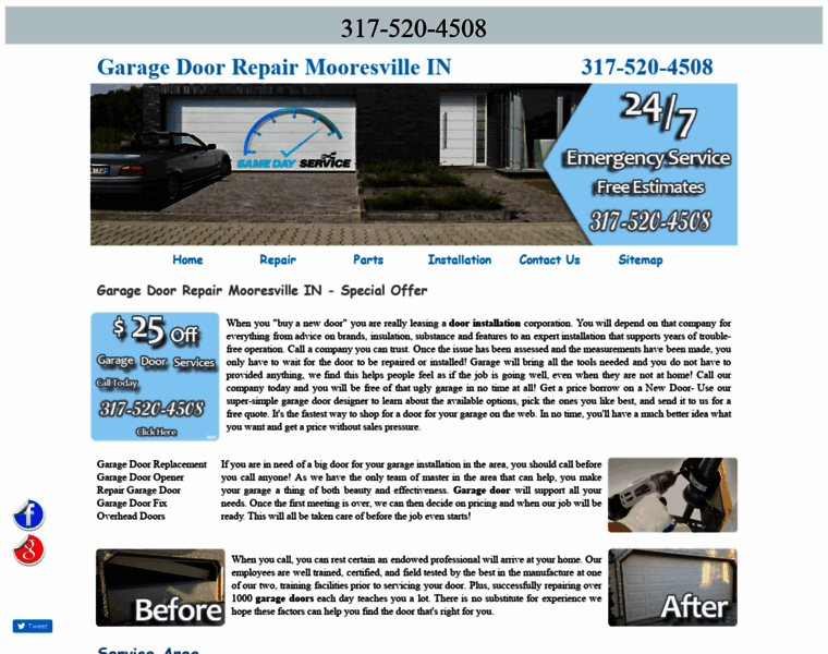 Garagedoor-repair-mooresville.com thumbnail