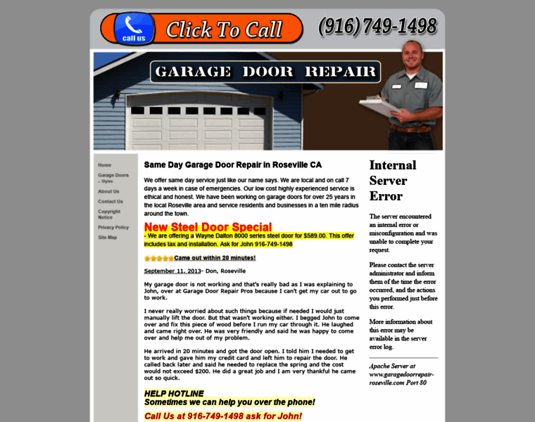 Garagedoorrepair-roseville.com thumbnail