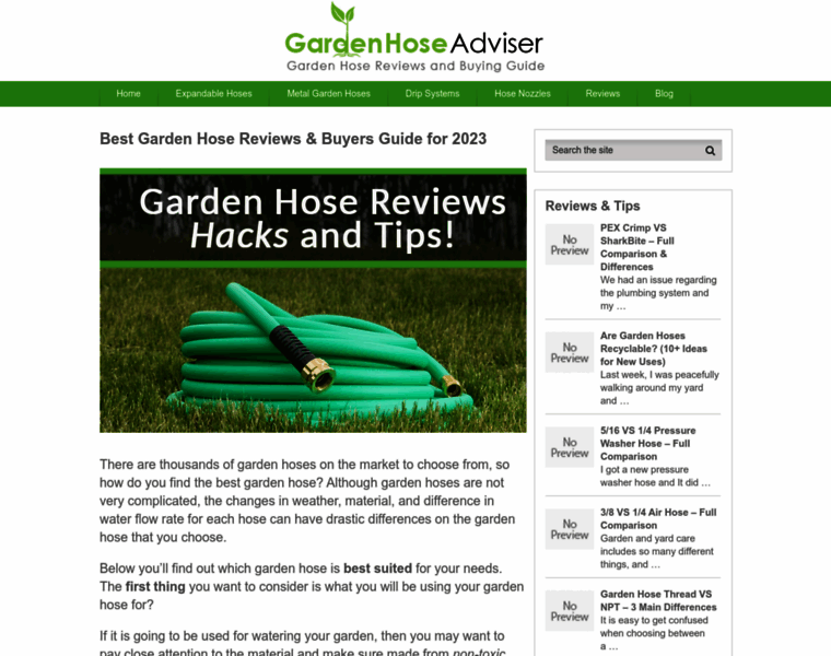 Gardenhoseadviser.com thumbnail
