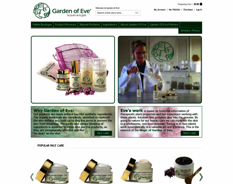 Gardenofeveskincare.com thumbnail