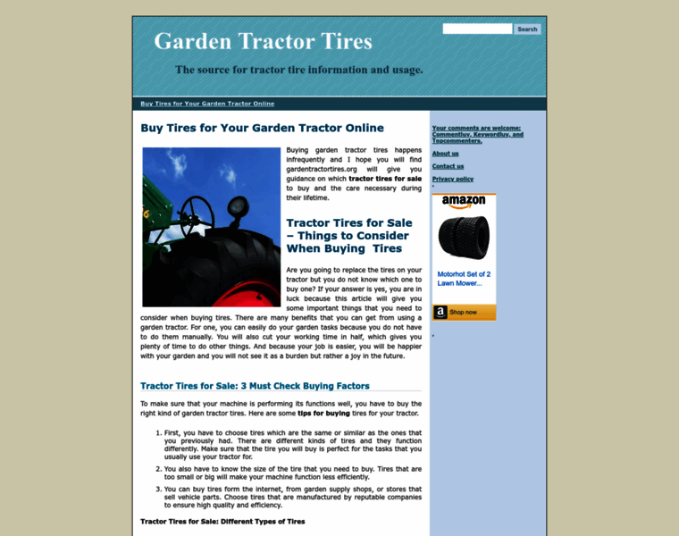 Gardentractortires.org thumbnail