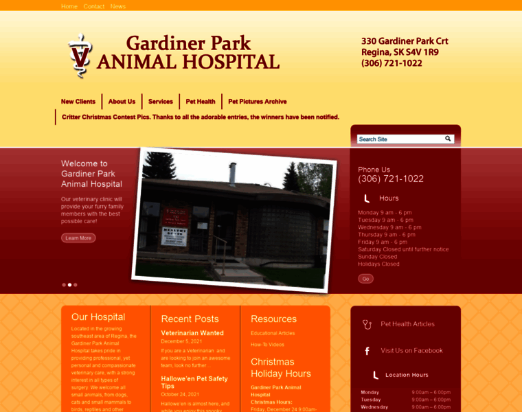 Gardinerparkanimalhospital.ca thumbnail