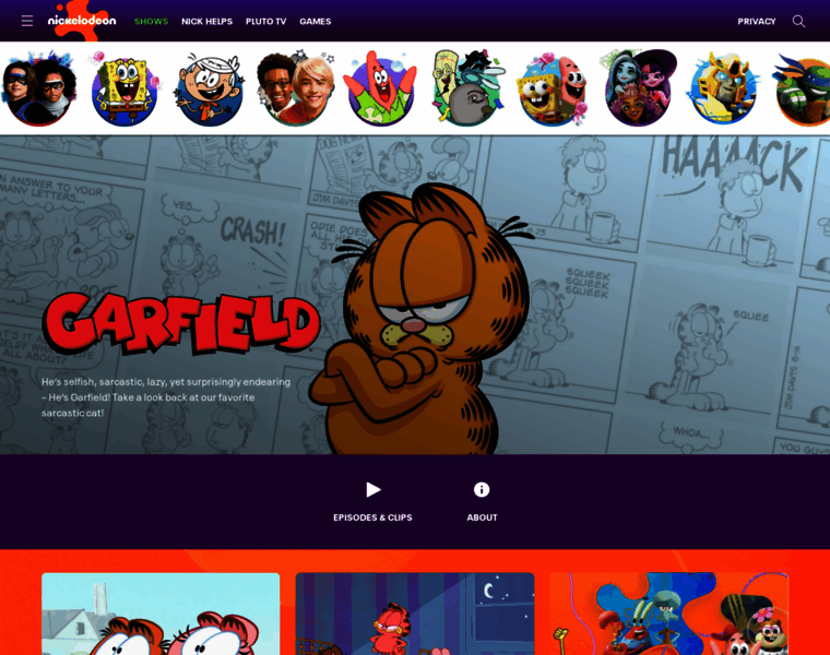 Garfield.com thumbnail