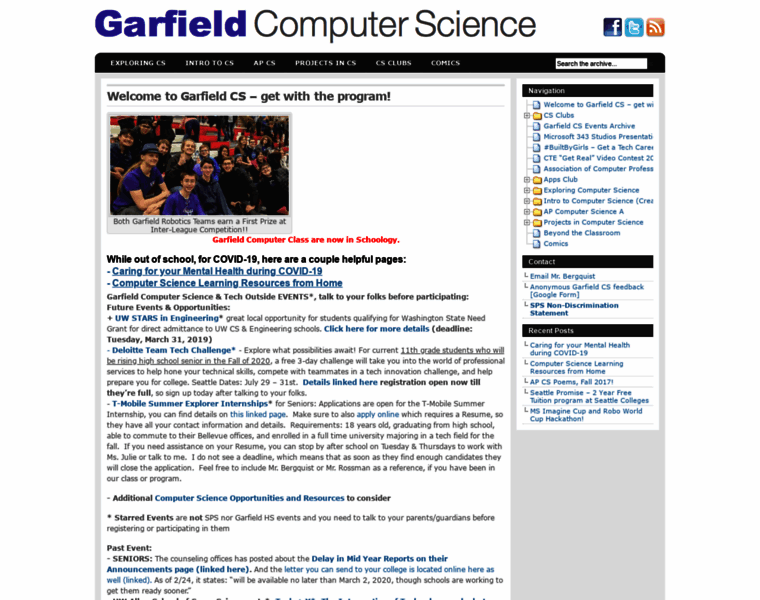 Garfieldcs.com thumbnail