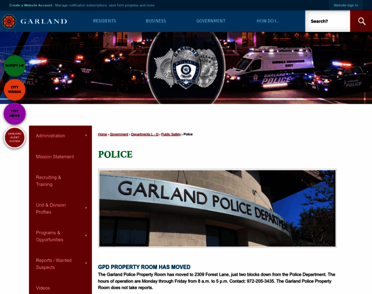 Garlandpolice.com thumbnail