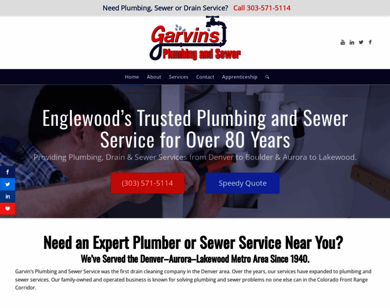 Garvinssewerservice.com thumbnail