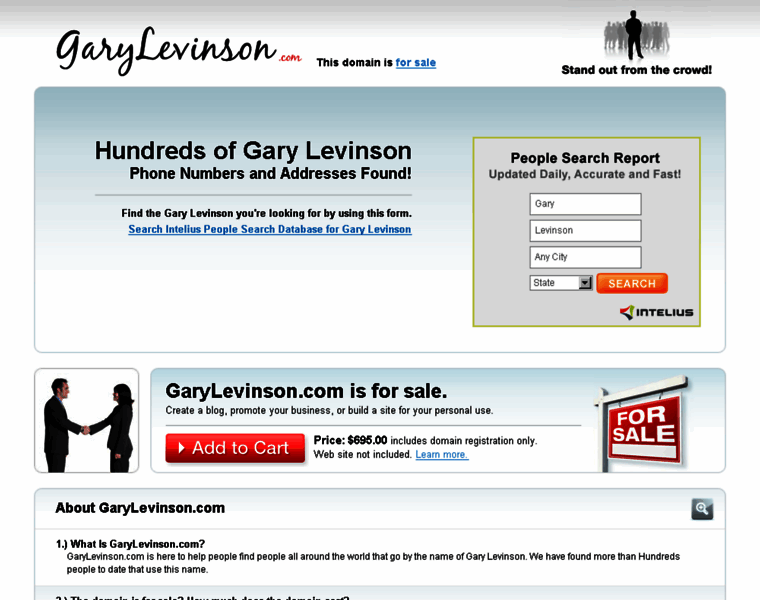 Garylevinson.com thumbnail