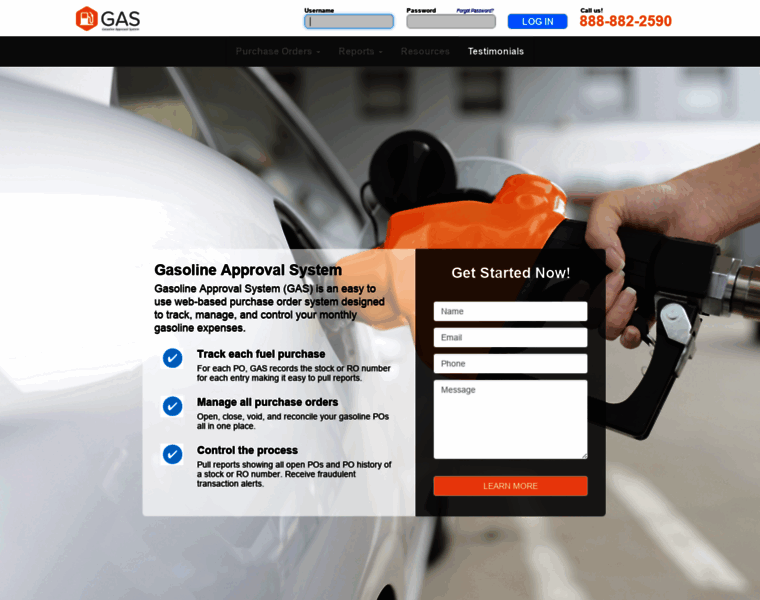Gasolineapprovalsystem.com thumbnail