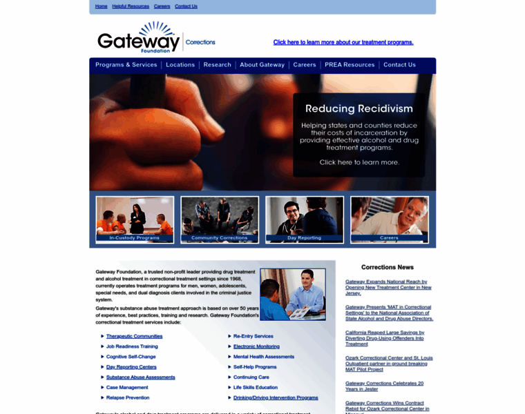 Gatewaycorrections.org thumbnail